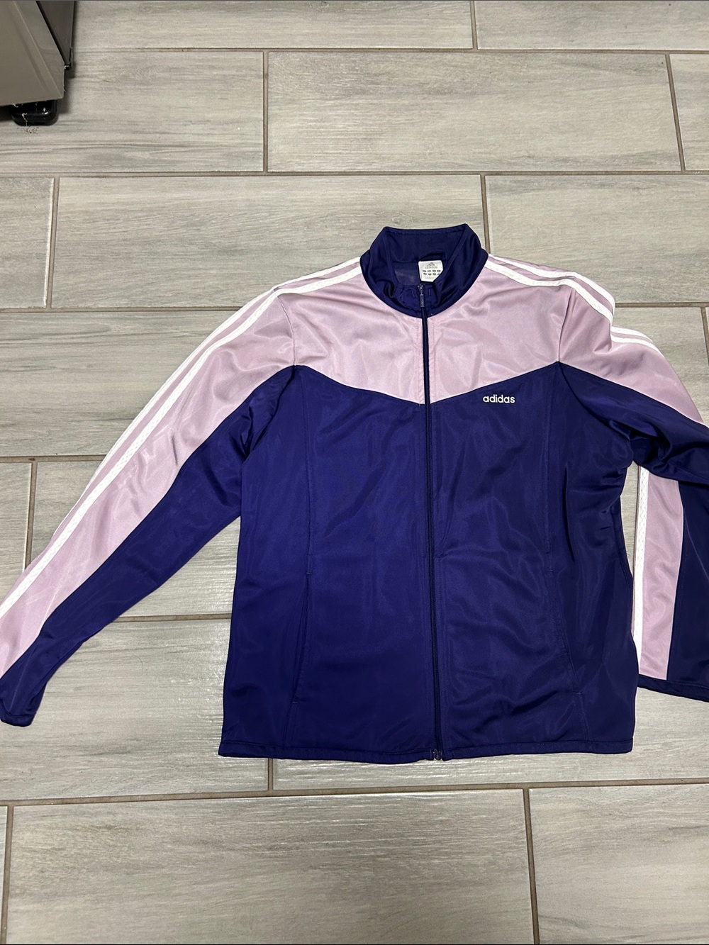 adidas Women's Purple & Lavendar Full-Zip Track Jacket size large